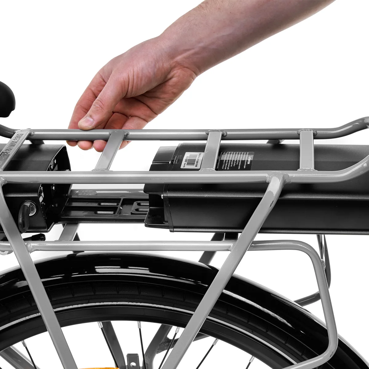 Batteria bicicletta elettrica con supporto posteriore