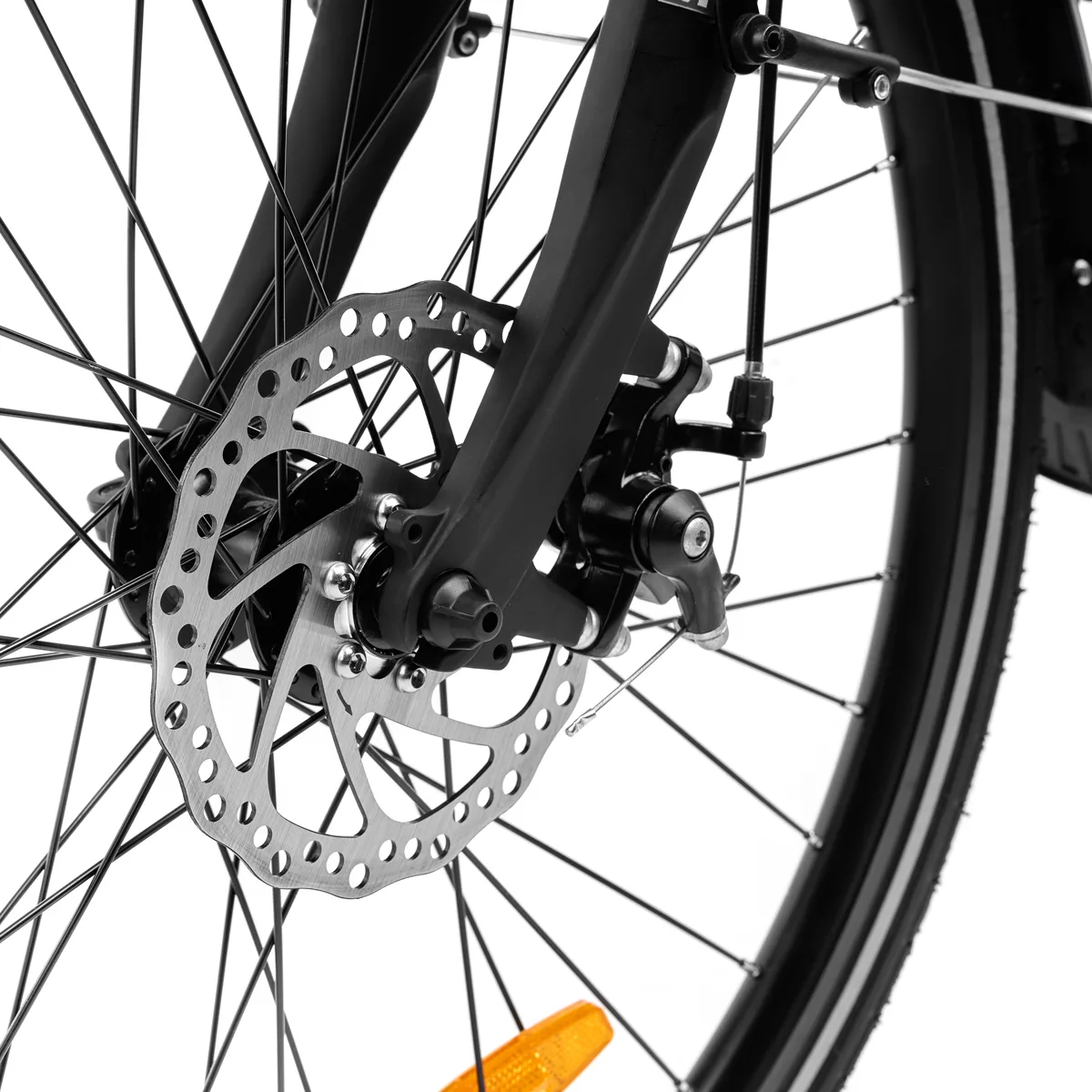 Freno a disco di bici in dettaglio