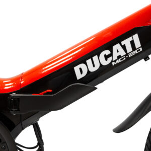 Telaio bicicletta elettrica Ducati rosso e nero