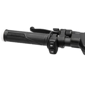 Manopola nera con pulsanti su manubrio Ducati