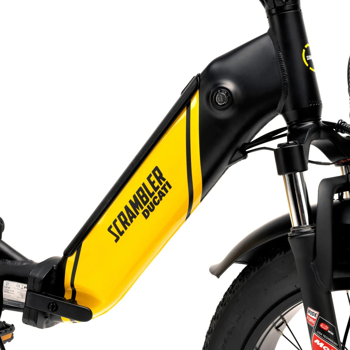 Bici elettrica con logo Scrambler Ducati