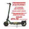 Offerta monopattino elettrico verde con sconto d'autunno.