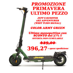 Monopattino elettrico verde in promozione