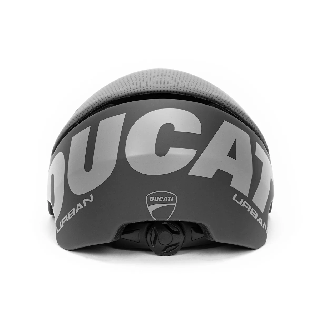 Casco nero Ducati Urban con logo ben visibile.