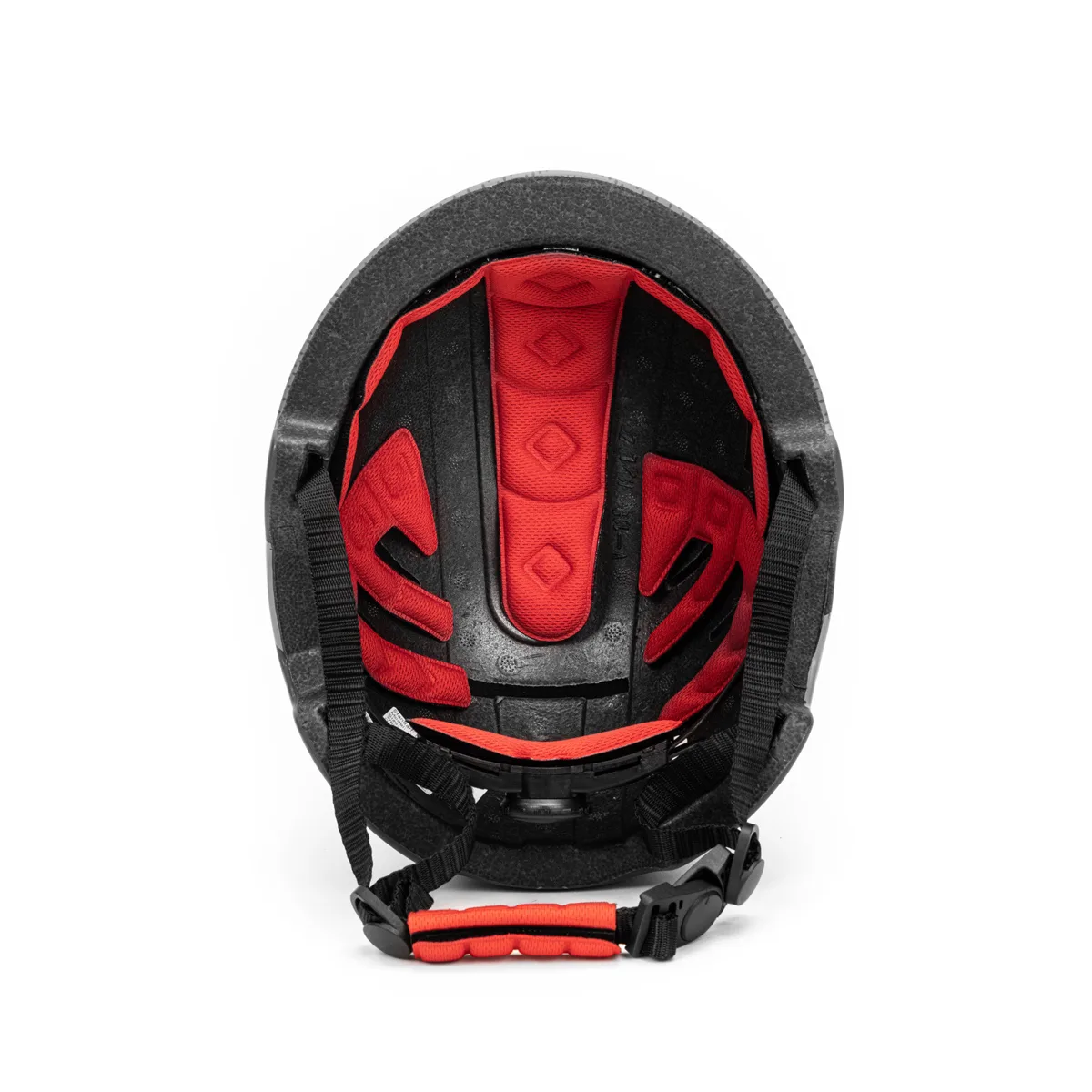 Interno casco da ciclismo nero e rosso