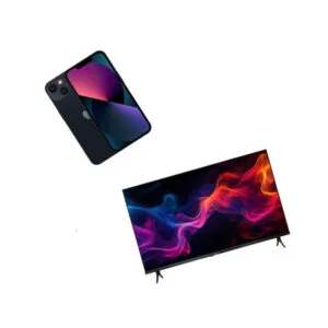 Smartphone e televisore con display colorato