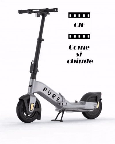 Monopattino elettrico pieghevole grigio Pure