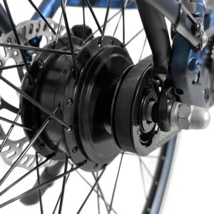 Dettaglio mozzo ruota bicicletta con raggi