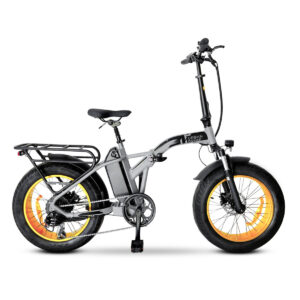 Bicicletta elettrica pieghevole con ruote larghe