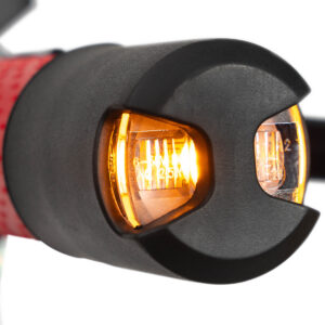 Luce arancione di un segnale luminoso.