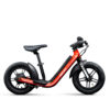 Bici elettrica rossa con telaio nero