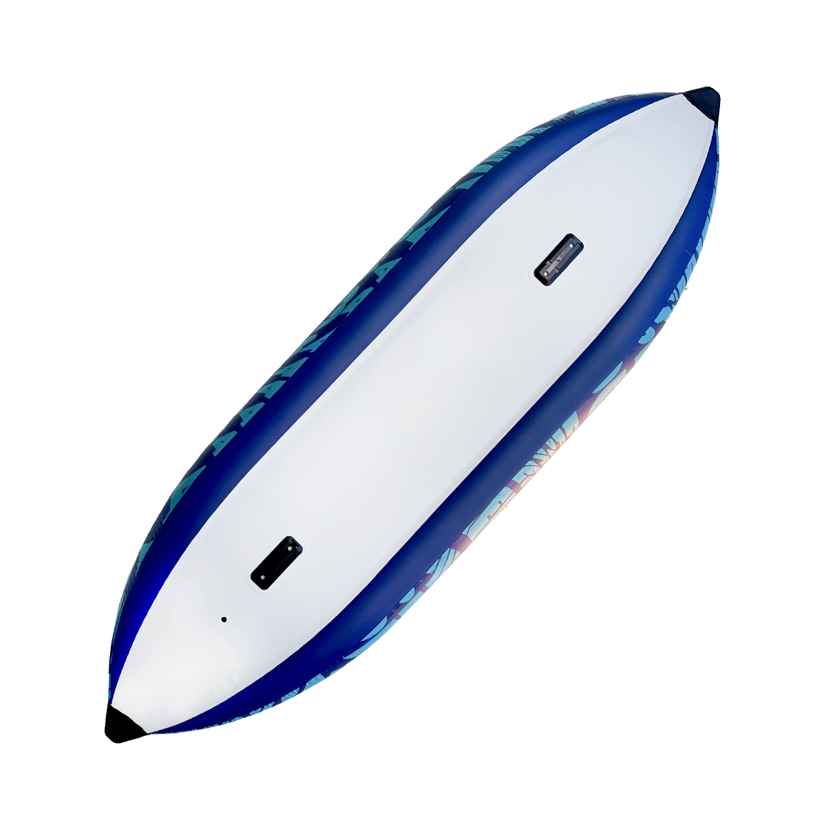 Tavola da surf gonfiabile blu bianca