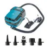 Pompa elettrica con accessori vari per gonfiaggio