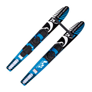 Sci nautici blu e neri con attacchi