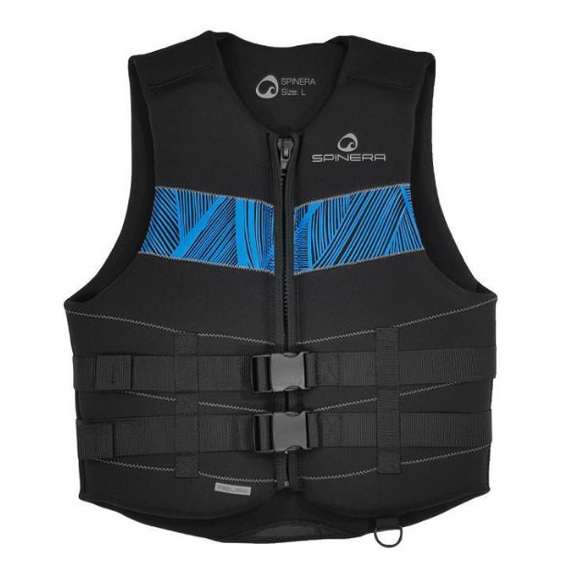 Giubbotto salvagente nero con dettagli blu