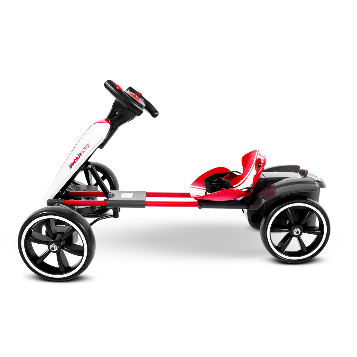 Kart a pedali rosso e nero per bambini