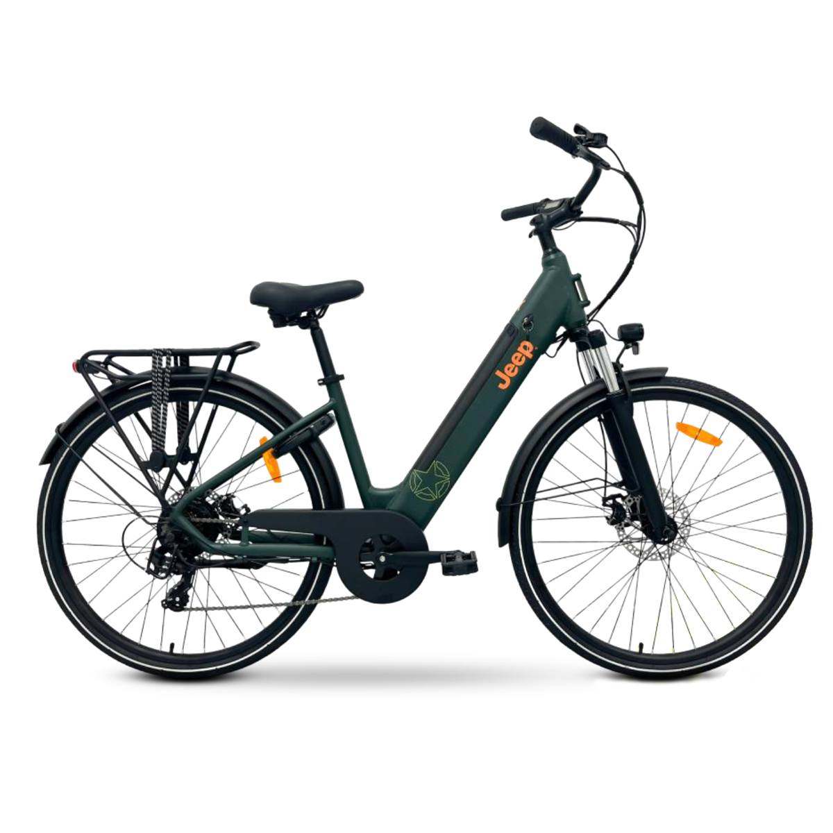 Bicicletta elettrica Jeep verde scuro