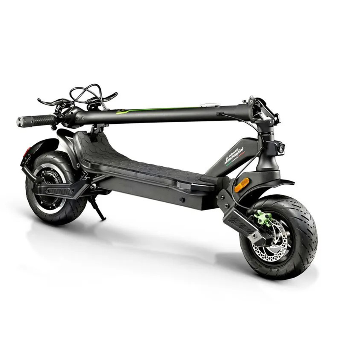 Monopattino elettrico nero con ruote larghe
