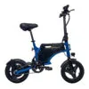 Bicicletta elettrica pieghevole blu e nera Argento