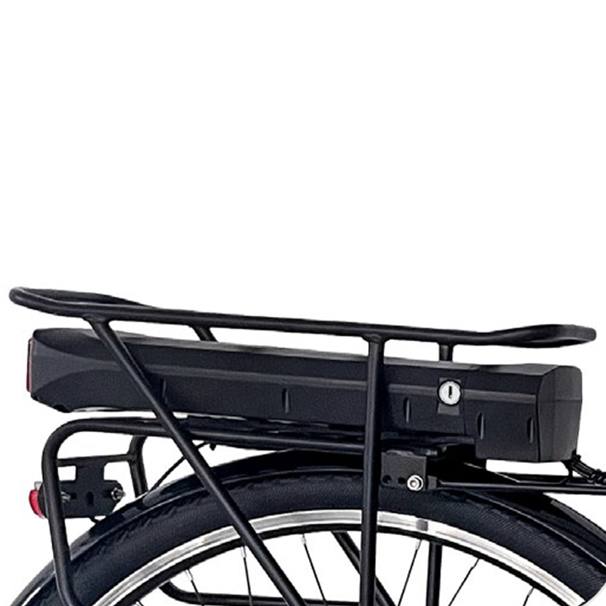 Portapacchi posteriore con batteria integrata per e-bike