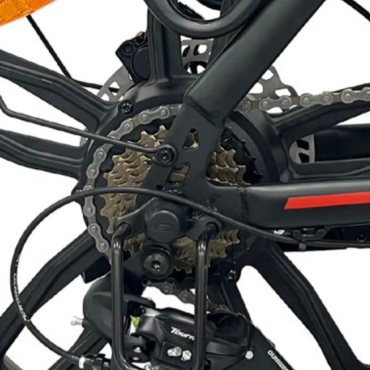 Dettaglio cambio posteriore e catena bicicletta