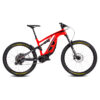 Mountain bike elettrica rossa full suspension
